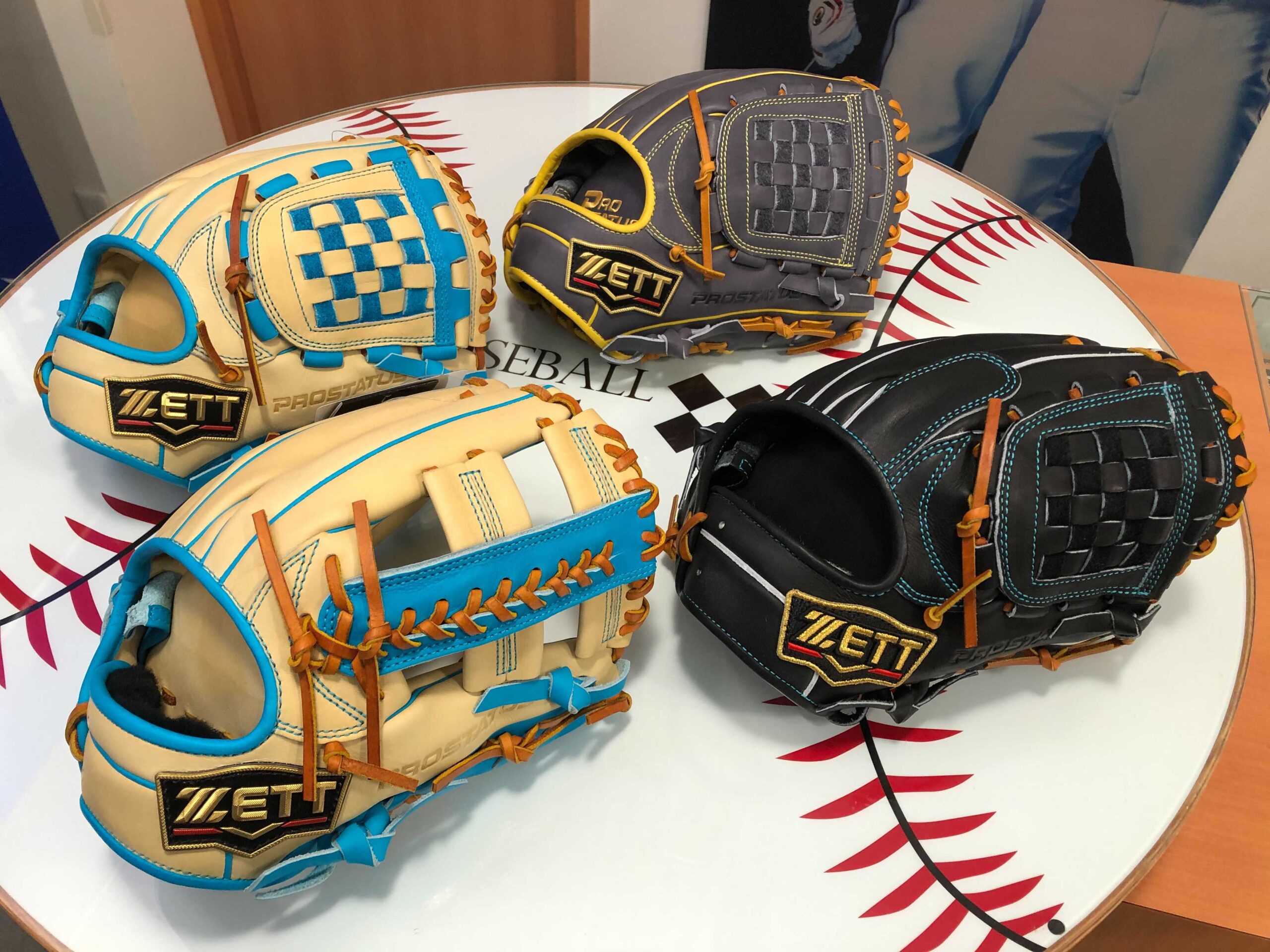 ゼットプロステイタス軟式野球グローブ 湯もみ型付けサービス 湯もみ